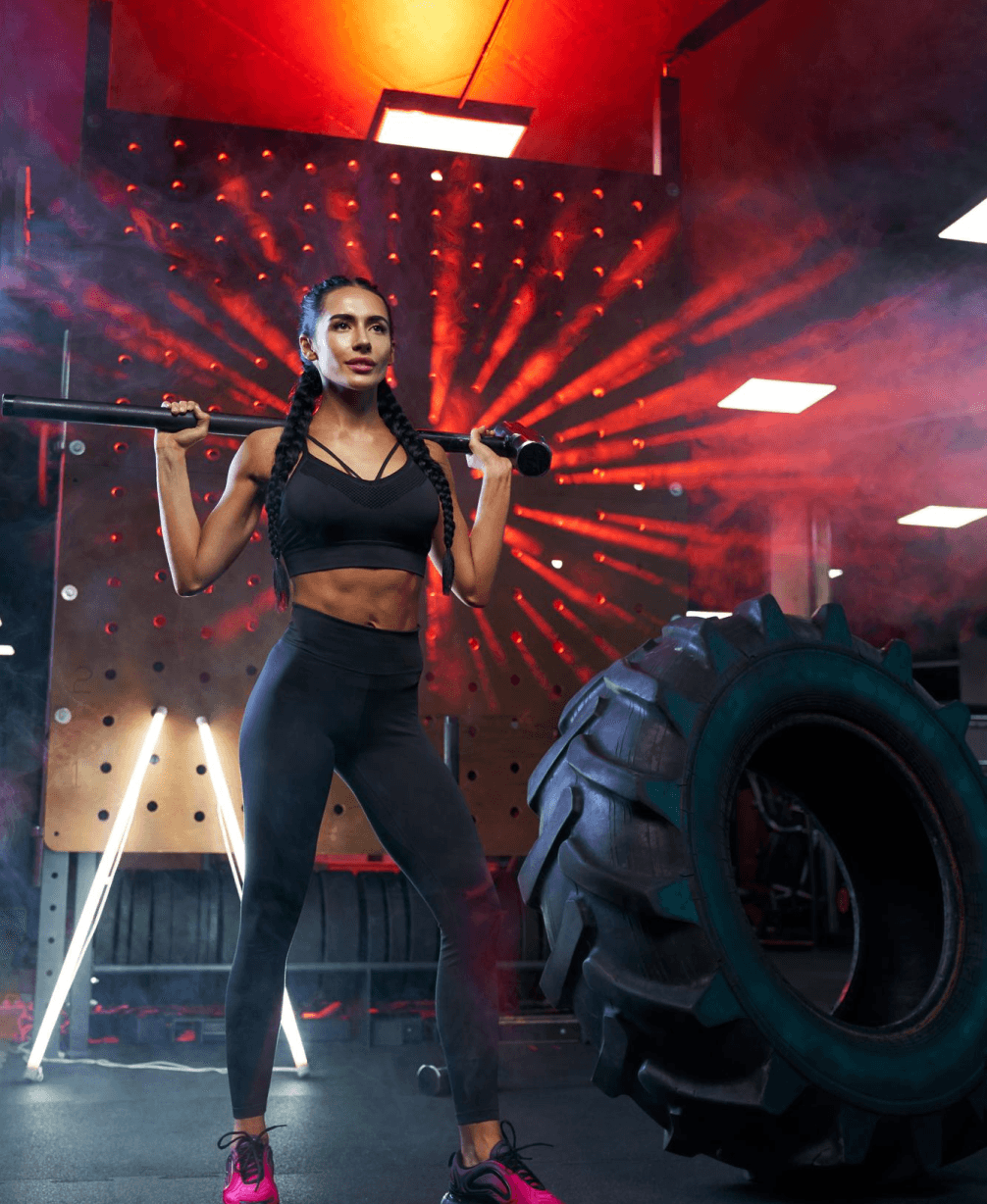 Athlete with macebell